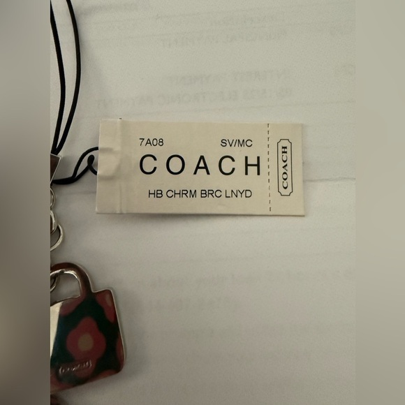 Vintage Coach 5 purse bracelet/bag charm with lanyard nwt - Picture 5 of 5